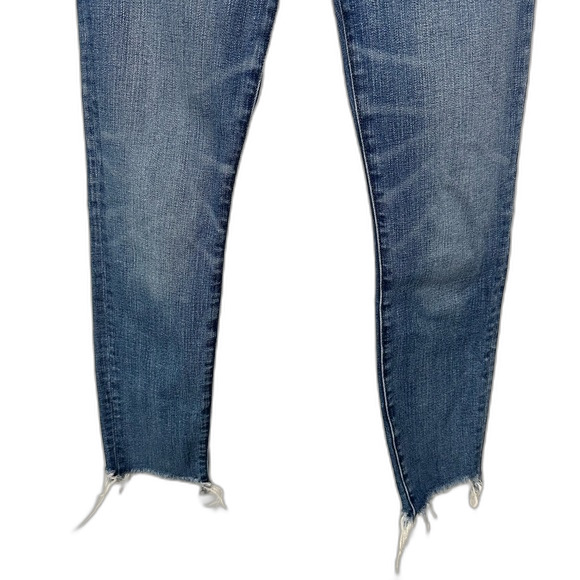 Madewell 9" High-Rise Destructed-Hem Skinny Crop Jean Size 26 - Picture 9 of 16